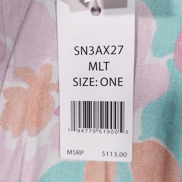 Sunshine 79 Kimono Womens One Size Multicolor Floral Tassel Fringe Beach SN3AX27 - Picture 4 of 8